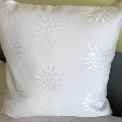 white pique european pillow cover